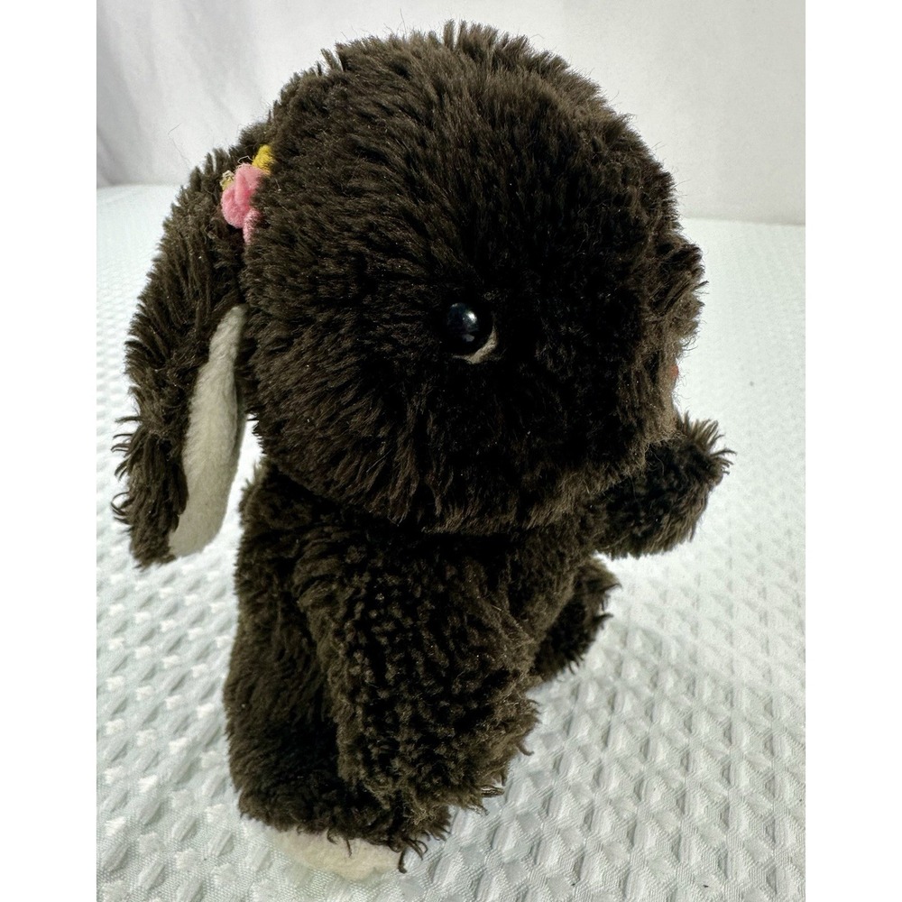 Vintage GUND 1976 Plush Luv Me Bunny Rabbit Chocolate Brown 14"